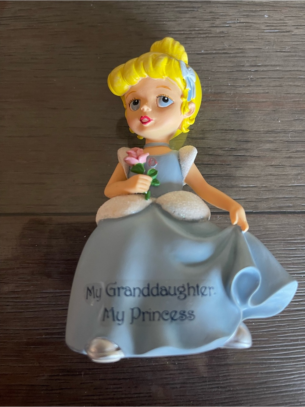 Disney Blue and Yellow Ceramic Figurine - Princess Collection